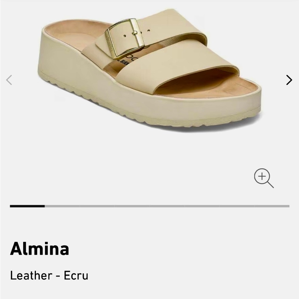 Birkenstock Almina Ecru Leather Women's Sandals